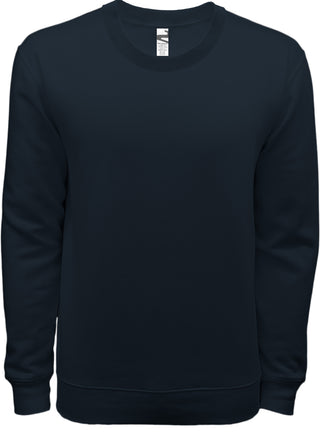 Buy navy-blue DP 2003 Cotton/Poly 3end Fleece-  Crew Neck Sweatshirt - Unisex