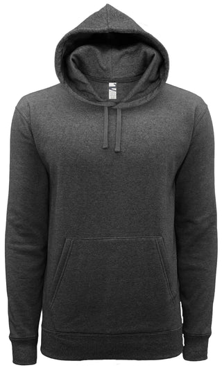 Buy black-heather DP 2002 Cotton/Poly 3end Fleece-  Hooded Sweatshirt - Unisex